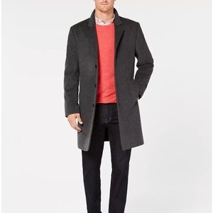 Michael Kors | Men's Madison Wool Blend Modern-Fit Overcoat | Size 38